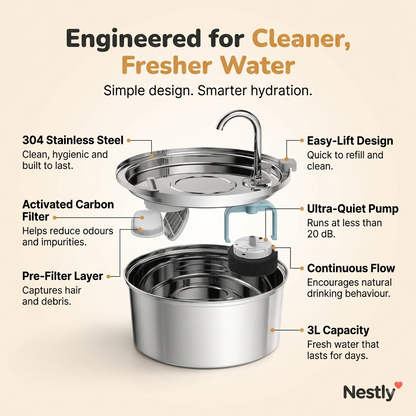 Nestly Flow Smart Water Fountain - 40% OFF